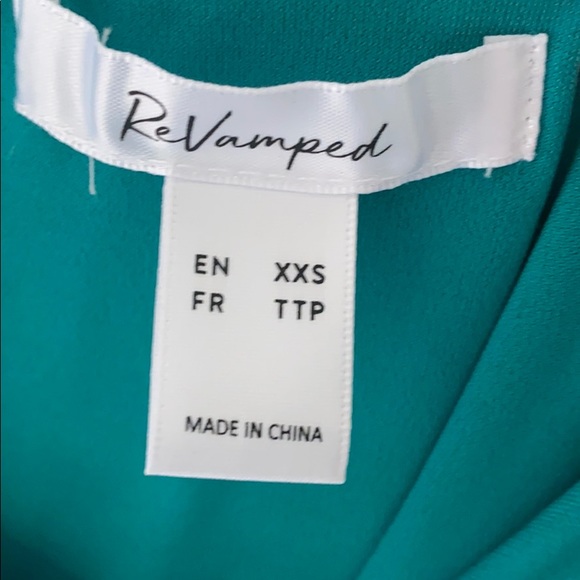 ReVamped turquoise stretchy mini dress - Picture 3 of 4